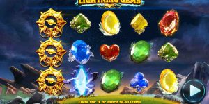 Win prachtige prijzen in het berglandschap van Lightning Gems!